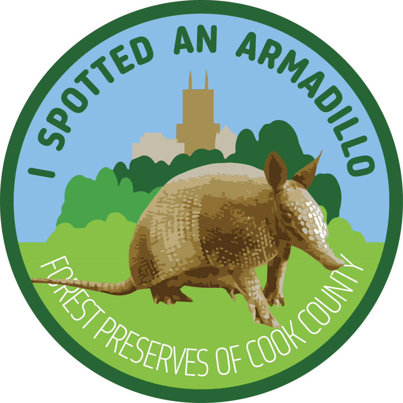 Future Climate Souvenirs of Chicago: I Spotted an Armadillo Patch